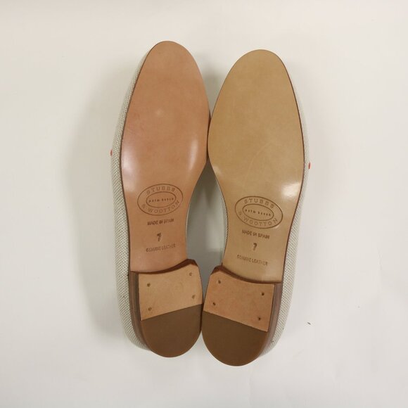 Stubbs & Wootton women's size 7 flax and orange loafers - Picture 7 of 14